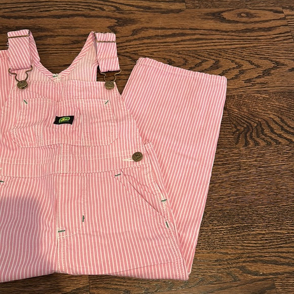 Vintage Bottoms Vintage John Deere Pink White Seersucker Kids